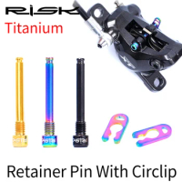 RISK Titanium Bolts Bicycle Hydraulic Brake Pad Screw Fixing Pin Inserts Caliper Hexagon Screws With Circlip For XT XTR