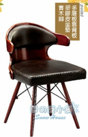 ╭☆雪之屋居家生活館☆╯602餐椅(皮背)(胡桃色)BB385-12#5368B