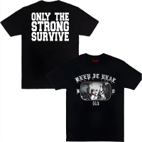 Tshirt KEEP IT REAL - ONLY THE STRONG SURVIVE Cotton combad 24s Tebal baju distro kaos pria wanita k