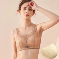 Women's Everyday Pocket Mastectomy Bra + Grass Seed Breast Pad Set 428