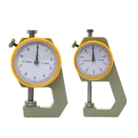 Dial Thickness Gauge 0-10mm/0-20mm Thickness Gauge Thickness Tester for Leather Cloth Metal Sheet Glass Wire M89B
