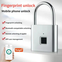 Fingerprint Padlock Waterproof Keyless Smart Door Lock USB Rechargeable Fingerprint Unlock Zinc Alloy Metal Smart Lock candado