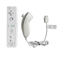 Wii左右手柄 Wii 無線手柄直柄 WII右手白色 國產右加速直柄