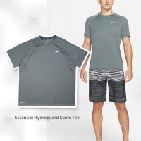 Nike 短袖 Essential 男款 灰 防曬衣 抗紫外線 抗UV 吸濕 速乾 透氣 運動 NESSA586-018