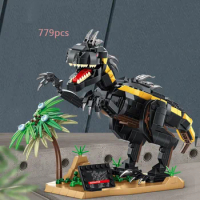 Classic Creative Jurassic dinosaurs moc building block Indoraptor model assemble bricks toys collection for boys gift