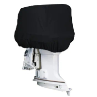 Motor Engine Boat Cover 15-250HP 210D Waterproof Yacht Half Outboard Anti UV Dustproof Cover Marine Engine Protector Canvas New