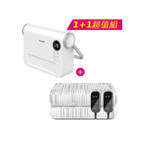 【Philips 飛利浦】壁掛超值組-雙人雙控恆溫定時電熱毯+壁掛暖風機(AHR3142ED+AHR3124FX)