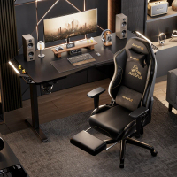 Autofull AF903 C3 Pro 黑金刺繡 人體工學電競凳 連腰枕,頭枕  進階版(連腳托)