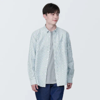 【MUJI 無印良品】男有機棉水洗牛津布扣領長袖襯衫(共9色)
