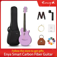 Enya Nova Go Acoustic Guitar Carbon Fiber One Body 35 Inches guitarras Travel with Beginner Kit Include Gig Bag and Strap