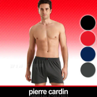 【Pierre Cardin 】皮爾卡登  時尚萊卡針織排汗平口褲(尺寸M~XXL加大尺碼)