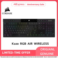 Corsair K100 AIR Wireless RGB Mechanical Gaming Keyboard - Ultra-Thin, Sub-1ms Slipstream, Low-Latency Bluetooth