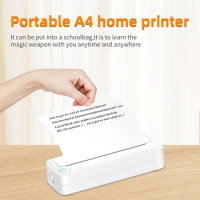 Convenient Office Thermal Inkless Printer Bluetooth HD A4 Thermal Quick Dry Brush Question Printer Text Printing