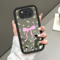 Cocok Untuk Xiaomi Poco X3 NFC Pro Case Lucu Kuningan Pink Bunga Casing HP Silikon Pelindung Aesthet