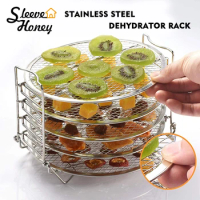 5Pcs Dehydrator Rack Stainless Steel Stackable Instant Pot Stand Air Fryer Accessories Easy Setup Pressure Cooker Kitchen Tools