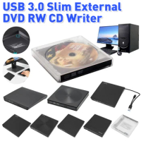 USB 3.0 Slim External DVD RW CD Writer with Optical Drives Type-C Drive Burner Reader Player Portable DVD&amp;CD-ROM Burner Player