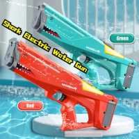 Shark Electric Water Gun Toys Bursts Children's High-pressure Strong Charging Energy Water Automatic Water Spray Kids Toy Guns