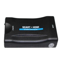 SCART to HDMI 1080p Video Audio Upscale Converter Adapter for HD TV DVD Sky Box STB with DC Cable