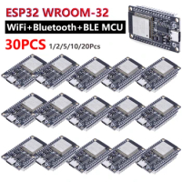 1-30PCS Development Board ESP32 WROOM-32 WiFi Bluetooth BLE MCU Module TYPE-C 5V PWM SPI Flash Wireless Module Boards New HW-394