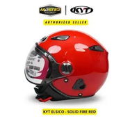 HELM KYT ELSICO SOLID HELM RETRO KYT ANTI MALING ORIGINAL M RED