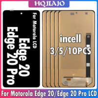 3/5/10PCS incell 6.7" For Motorola Moto Edge 20 LCD Display Touch Screen Digitizer For Moto Edge 20 Pro XT2153-1 LCD Repair