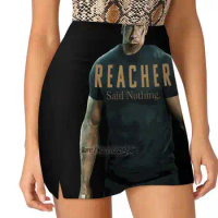 Said Nothing Reacher Fake Two-Piece Hakama Skirt Women Pencil Skirts Workout Sports Mini Skirt Reacher Jack Reacher Lee Child
