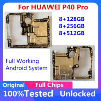 Original Unlocked For HUAWEI P40 Pro Motherboard Mainboard Full Chips LogicBoard For HUAWEI P40 Pro 256GB Placa Full Working