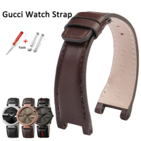 20mm 22mm New GC Concave Genuine Leather Watch Bands For Gucci YA1332 YA1333 YA1335 Series Gucci Men and Women Watch Strap