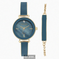 【ANNE KLEIN】ANNE KLEIN安妮克萊恩女錶型號AN00604(寶藍色錶面金色錶殼金色寶藍精鋼錶帶款)