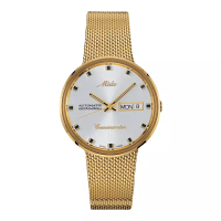 Mido Jam Tangan Pria Mido Commander 1959 M8429.3.21.13 Automatic Silver Vintage MIDO Logo Dial Gold