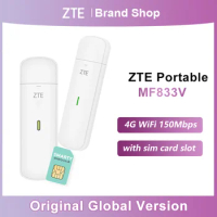 Original Unlocked ZTE MF833U1 MF833V CAT4 150Mbps 4G LTE USB Modem LTE 150Mb/s FDD B1 B2 B3 B5 B7 B8 B20 B28 B38 B39 B40 B41