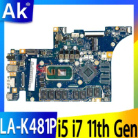 Shenzhen LA-K481P For Lenovo Ideapad 5 Pro-14ITL6 Laptop Motherboard 5B21B89991 With i5-1155 i7-1165 CPU 16G RAM MX450 GPU 100%
