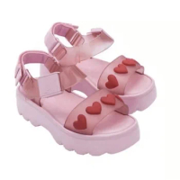 Brand Women's Pvc Sandals Summer 2024 Adult Girls Woven Jelly Shoes Ladies Matsutake Sole Roman Shoes Holiday Beach Shoes Female