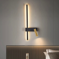 [2] นอร์ดิกที่ทันสมัยนำโคมไฟติดผนังออกแบบห้องนอนข้างเตียงบันไดทางเดินไฟ Led กระจกห้องน้ำด้านหน้าแสงที่มีสวิทช์นำโคมไฟจุด [2]