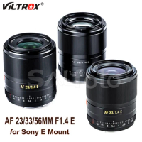 Viltrox 13MM 23MM 33MM 56MM F1.4 E AF MF Large Aperture Auto Focus Portrait Prime Lens for Sony E-Mount APS-C Mirrorless Camera