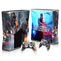 Battlefield v Whole Body Protective Vinyl Skin Decal Cover for Xbox 360 Slim Console controller Skins Wrap Sticker