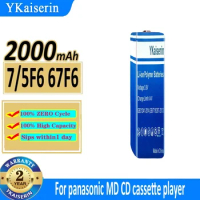 2000mAh YKaiserin Battery 67F6 7/5F6 For panasonic for sony MD CD cassette player Batteria