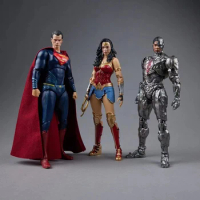 Hot Toys Dc Hero Doll Batman Superman Wonder Woman Victor Stone Anime Figure Collect Ornaments Decorate Model Gift