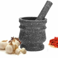 Pestle And Mortar Set Unpolished Granite Spice Crusher Grinder for Kitchen Multifunctional Mortar Pestle Adget