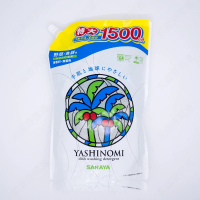 【SARAYA】YASHINOMI 無香料著色環保洗碗精補充包 1500ml