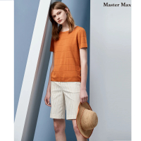 【Master Max】挺料亞麻直紋短褲(8123050)