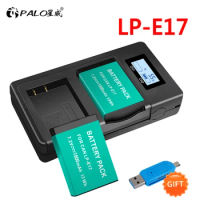 LPE17 LP E17 LP-E17 Camera Battery and LCD USB Charger for Canon EOS 200D M3 M6 750D 760D T6i T6s 800D 8000D Kiss X8i Cameras