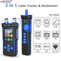 NOYAFA NF-8508 Network Cable Tester LAN Optical Power Meter Tester LCD Display Measure Length Wiremap Tester Cable Tracker