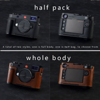 งานฝีมือภาพกล้องหนัง Cowhide กระเป๋าทั้งร่างกายกล่องกรณีสำหรับ Leica M11จับมือจับแขนป้องกัน Arca-สวิส RRS ฐาน