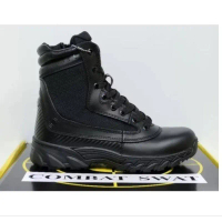 KASUT OPERASI COMBAT BOOT SWAT SHOES TACTICAL BOOTS MENS BLACK untuk Penggunaan Taktikal