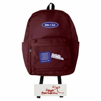 [BIG SALE] tas ransel sekolah pria-wanita keren simple distro varian warna berkualitas Merah maroon 