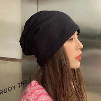 堆堆帽純色布帽套頭帽頭巾帽舒適光頭帽情侶帽男女帽子春秋