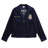 Amekaji American Retro Agricultural Association Jacket Long Sleeve FFA Youth High Fashion Embroidere