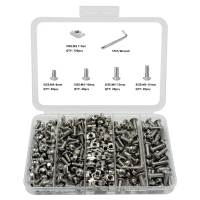 240 keping skru kepala segi enam (hex socket) M5 daripada keluli tahan karat 304 dengan nut T dan se
