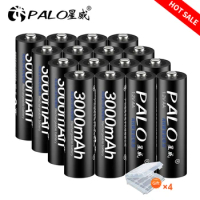 PALO AA Rechargeable Battery Aa 1.2v Nimh Batteries Rechargeable Battery 2A Batteria Led Flashlight Battery Charger Wholesale